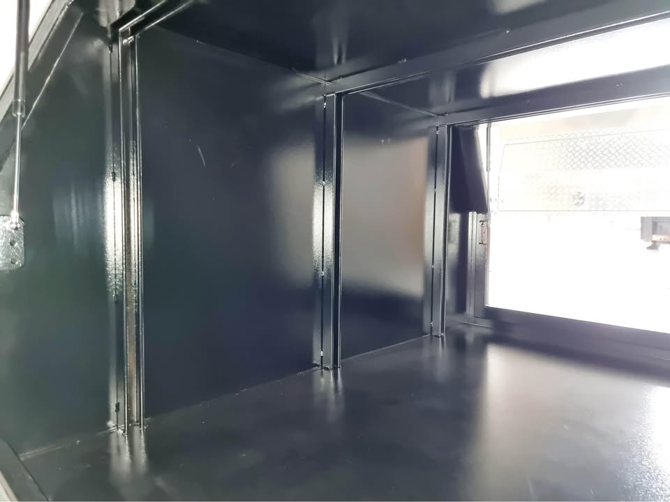 Black 1200mm * 1770mm * 860mm Canopy in Flat Alloy