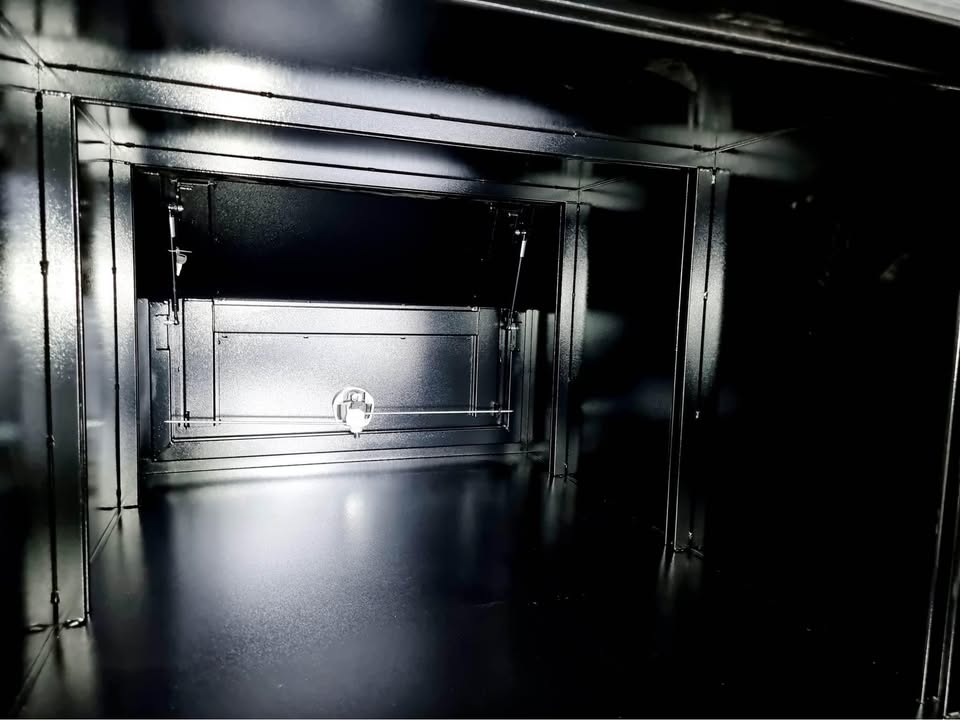 Black 1200mm * 1770mm * 860mm Canopy in Flat Alloy
