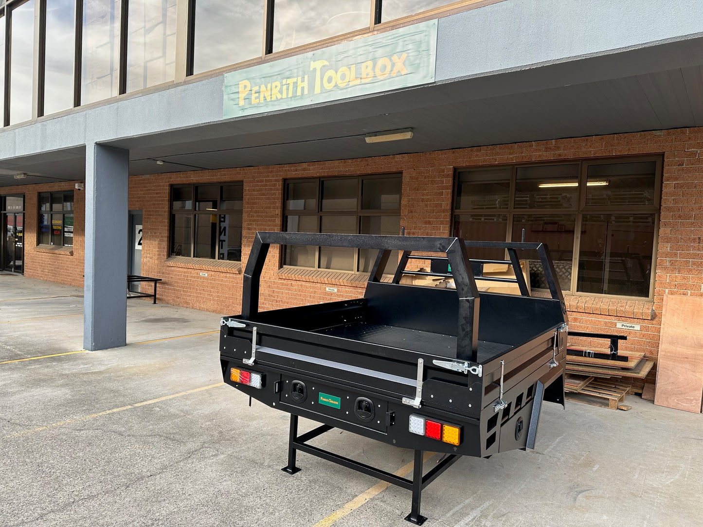$2000 Off!!! Last one in Stock! Heavy Duty Aluminum Tray - Dual Cab, Space Cab, Single Cab - Powder Coated in Black