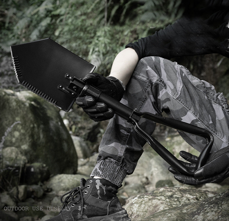 580mm Heavy Duty Survival Foldable Shovel Camping gardening steel Shovel