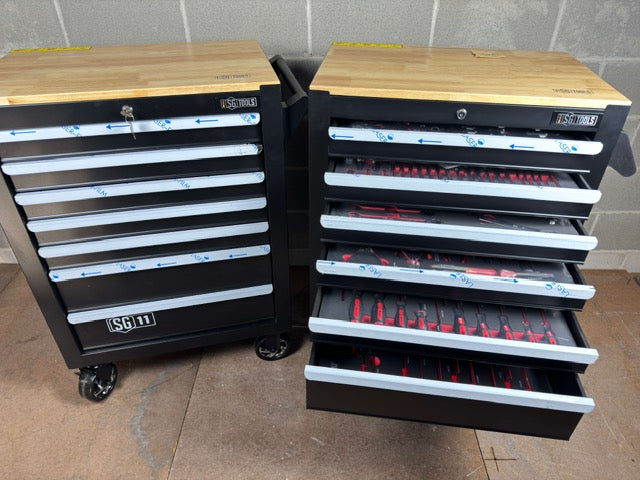 50% Off!!! Heavy Duty 7 Drawer Tool Trolley Cabinet - 6 Trays of Professional Tools