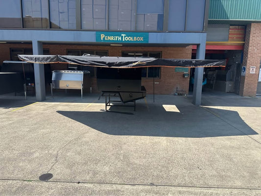 XL 2.5m 270 Deg. Awning with LED lights - Heavy Duty A Frame Structure with Mounting kit