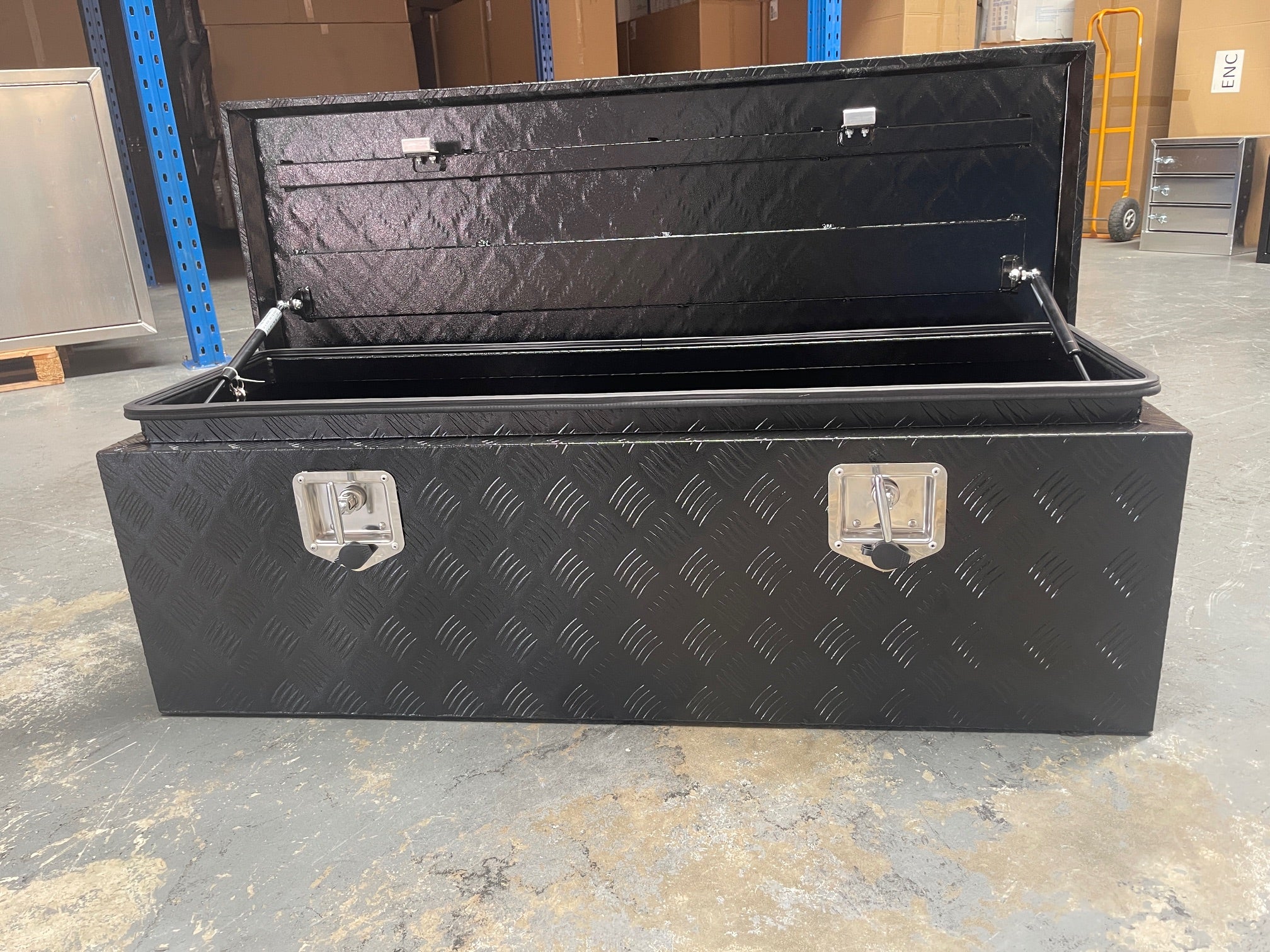 Black Top Opening Box with Handles - 1200mm Long x 400mm Wide x 400mm ...