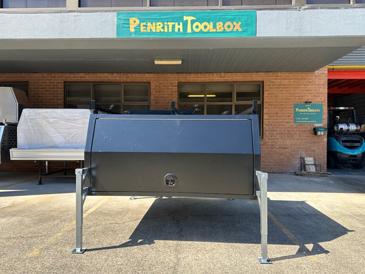 Extra Large - Black 1800mm (L) x 1845mm (W) x 945mm (H) Lift off Canopy in 2.5mm Aluminum Flat Plate