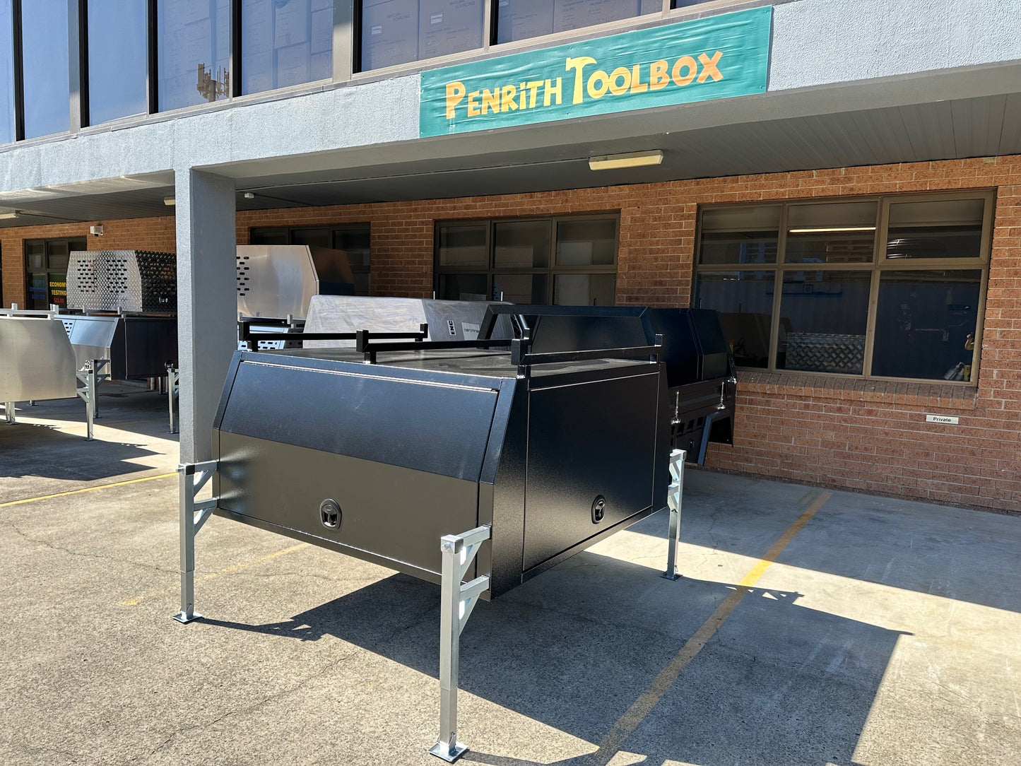 Extra Large - Black 1800mm (L) x 1845mm (W) x 945mm (H) Lift off Canopy in 2.5mm Aluminum Flat Plate