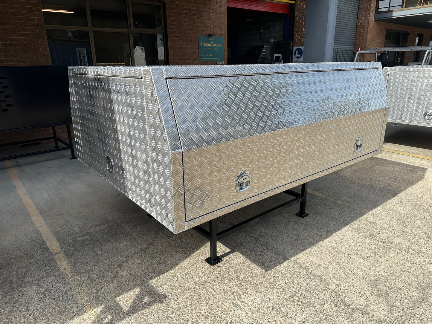 2400mm * 1770mm * 860mm High Single Cab Liftoff Canopy in Aluminum Checker Plate (Copy) (Copy) (Copy)