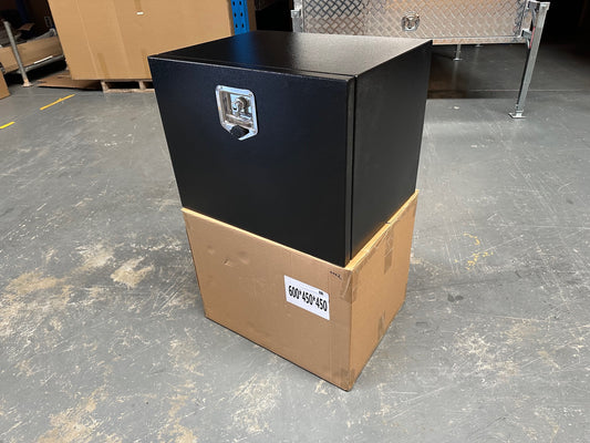 600mm x 450mm x 450mm Under Truck Tray Toolbox - Steel Black
