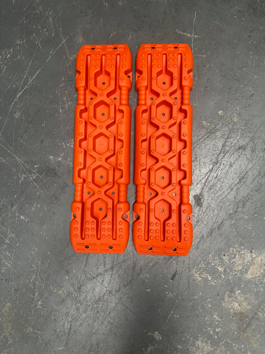 Recovery Tracks Boards 10Ton Sand Trucks Mud Snow Grass 4WD Orange 2PCS