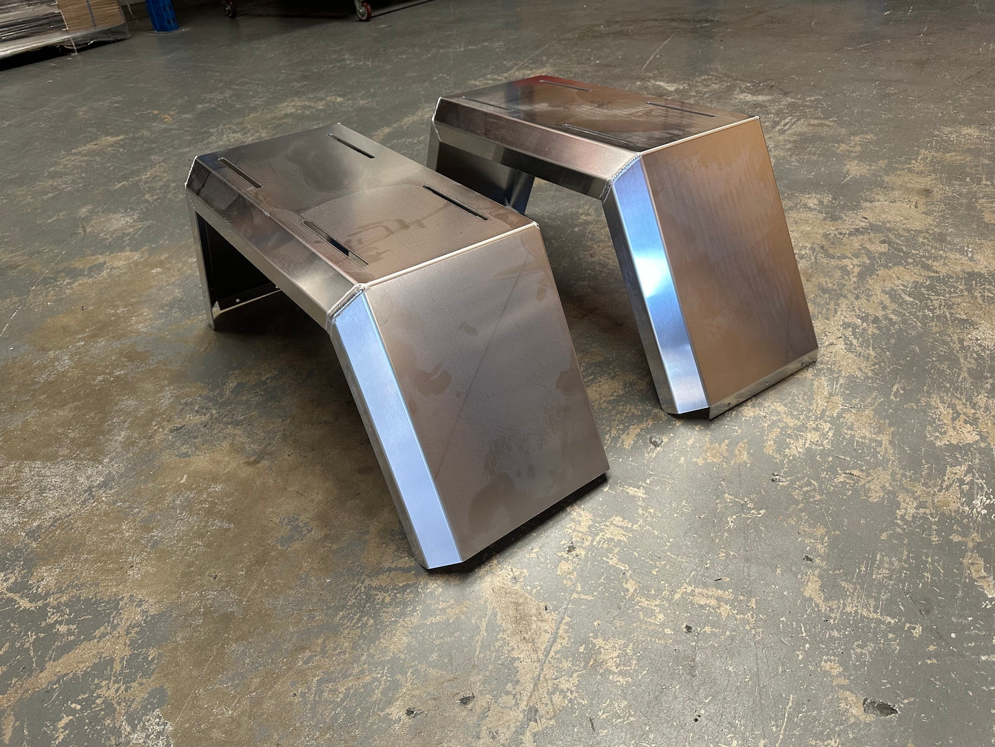 Pair of Flare Mud Guards up to 33 inch - Raw Flat Alloy 3mm