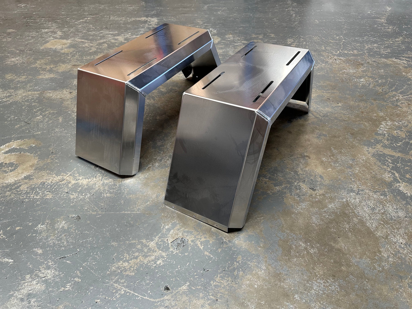Pair of Flare Mud Guards up to 33 inch - Raw Flat Alloy 3mm