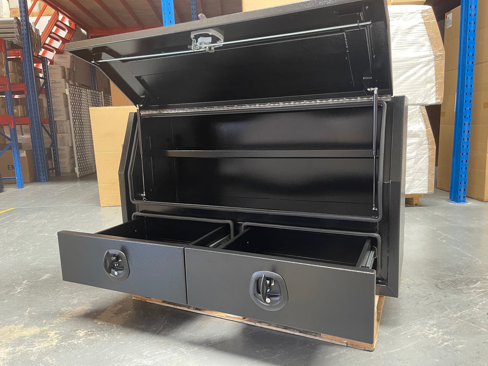 Black Side Opening Toolbox with2 Bottom Drawers - 1450mm Long – Penrith ...