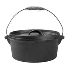 1x Cast Iron Sauce Pot with Lid Wire Handle 25x10cm for Home Cooking Camping